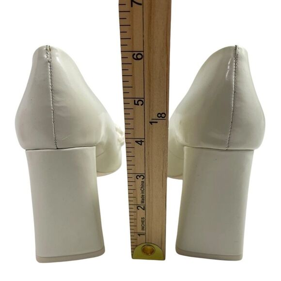 NIB TORY BURCH Ivory Addison Pump Box Calf Heels Women’s Sz 5.5 Shoes NEW 44916 - Picture 5 of 13